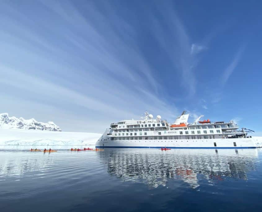 Kayaks in Antarctica